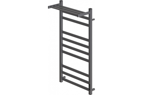 Полотенцесушитель электрический Point Меркурий PN83850PGR 50х100 с полкой, графит