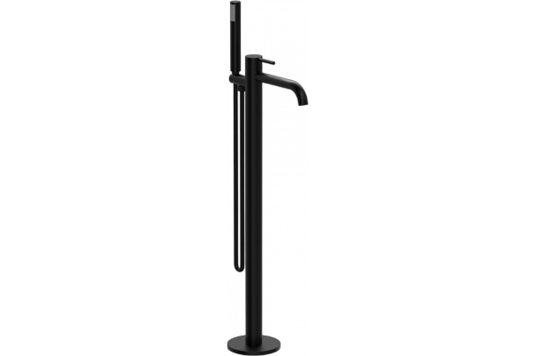 Напольный смеситель для ванны с душем Raiber Graceful RPB-010 С ВНУТРЕННЕЙ ЧАСТЬЮ, черный