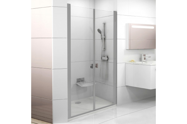 Душевая дверь в нишу Ravak Chrome CSDL2-100 Transparent, профиль сатин