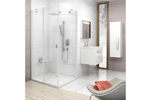 Душевой уголок Ravak Chrome CRV2-100+CPS-80 Transparent, профиль белый