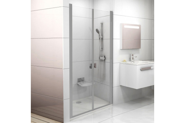 Душевая дверь в нишу Ravak Chrome CSDL2-90 Transparent, профиль сатин