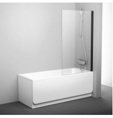 Шторка на ванну Ravak Pivot PVS1-80 Transparent, профиль черный