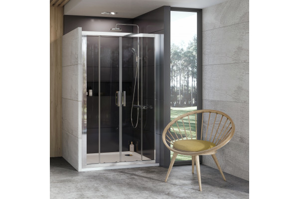 Душевая дверь в нишу Ravak 10° 10DP4-130 Transparent, профиль хром
