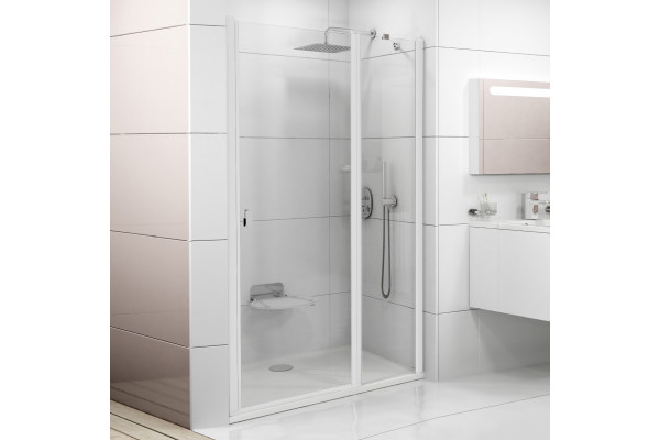 Душевая дверь в нишу Ravak Chrome CSD2-110 Transparent, профиль белый