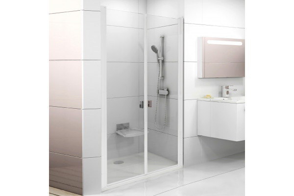 Душевая дверь в нишу Ravak Chrome CSDL2-100 Transparent, профиль белый