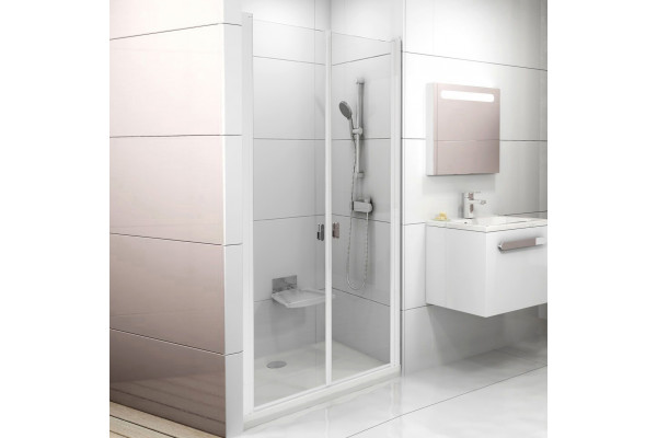 Душевая дверь в нишу Ravak Chrome CSDL2-90 Transparent, профиль белый
