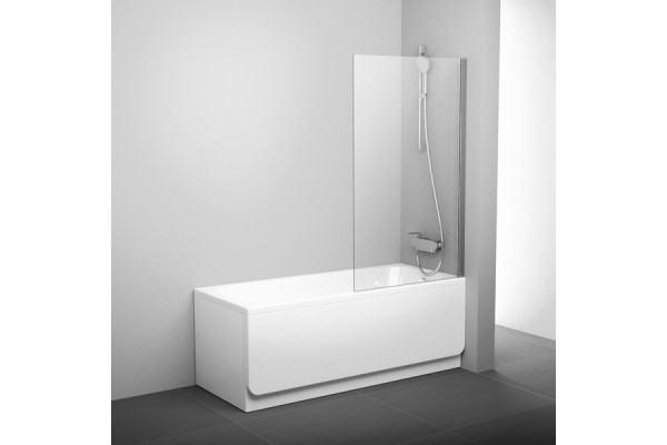 Шторка на ванну Ravak Pivot PVS1-80 Transparent, профиль хром