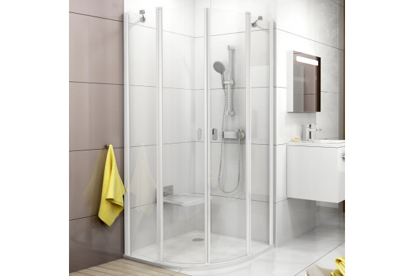 Душевой уголок Ravak Chrome CSKK4-90 Transparent, профиль белый