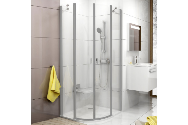 Душевой уголок Ravak Chrome CSKK4-80 Transparent, профиль сатин
