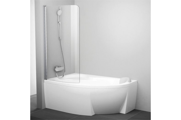 Шторка на ванну Ravak Rosa CVSK1 140/150 L Transparent, профиль сатин