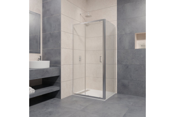 Душевой уголок RGW Passage PA-14+110 см (98-102)x110x195 профиль хром, стекло прозрачное