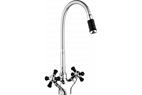 Смеситель для кухни РМС SL92BL SL92BL-279F хром, чёрный