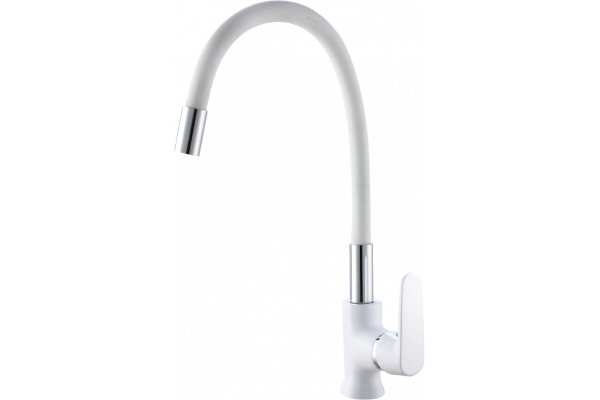 Смеситель для кухни РМС SL123W SL123W-016F-1, белый, хром