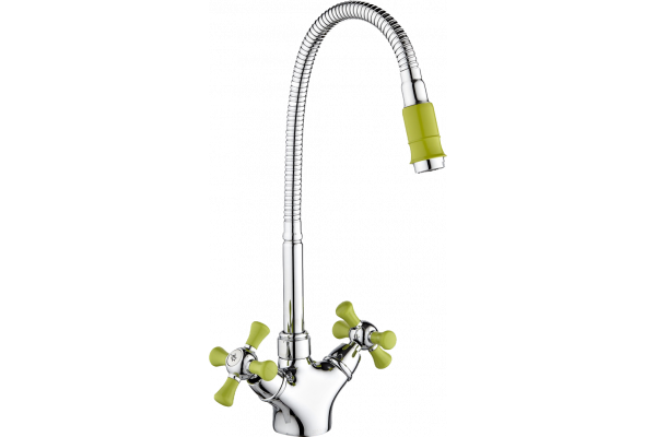 Смеситель для кухни РМС SL92GR SL92GR-279F хром, зелёный
