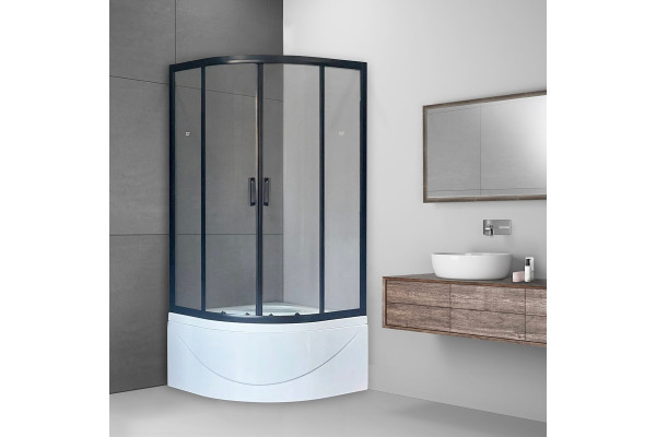Душевой уголок Royal Bath BK RB90BK-T-BL 90x90 с поддоном