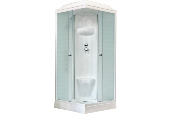 Душевая кабина Royal Bath HP RB80HP6-WC профиль белый, с низким поддоном, с сиденьем