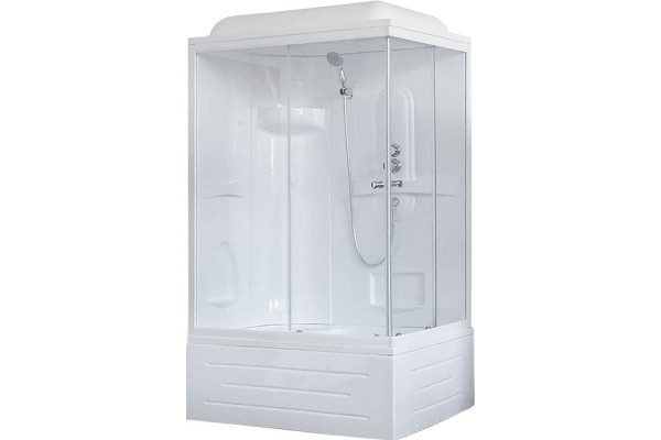Душевая кабина Royal Bath BP RB8100BP1-T-L с высоким поддоном, с сиденьем