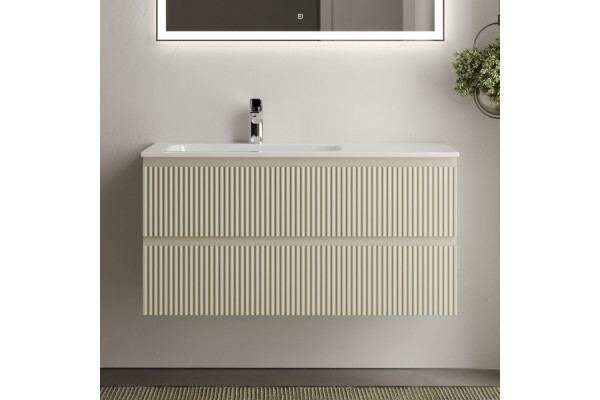 Тумба с раковиной Sancos Snob R 100 см, L, beige soft