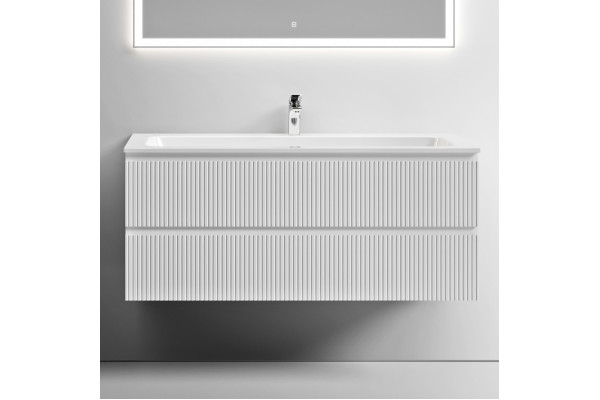 Тумба с раковиной Sancos Snob T 120 см, bianco, раковина CN7017