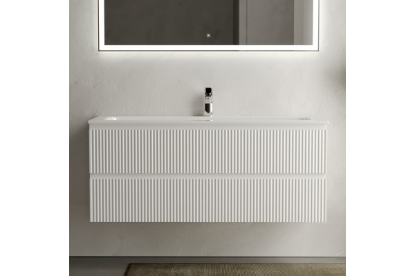 Тумба с раковиной Sancos Snob R 120 см, bianco, раковина CN7017
