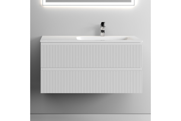 Тумба с раковиной Sancos Snob T 100 см, R, bianco