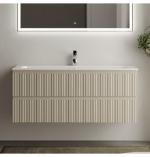Тумба с раковиной Sancos Snob R 120 см, beige soft, раковина CN7017