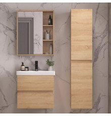 Мебель для ванной SanStar Тоскана 60 дуб сонома светлый, раковина Sanita luxe Fest 60