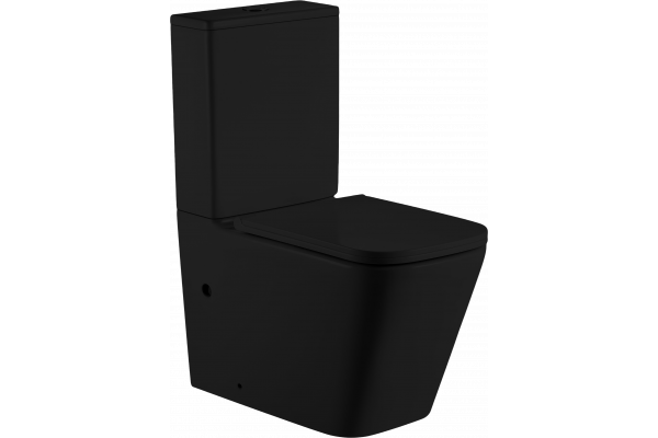 Унитаз-компакт SantiLine SL-5028MB безободковый, с микролифтом, система смыва Tornado