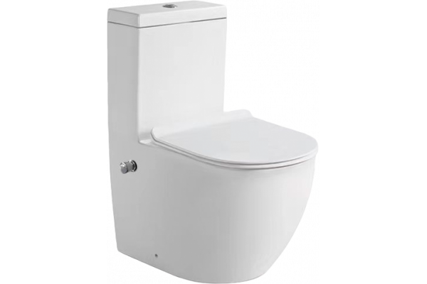 Унитаз-моноблок SantiLine SL-5011SM-BD безободковый, с микролифтом, встроенный смеситель