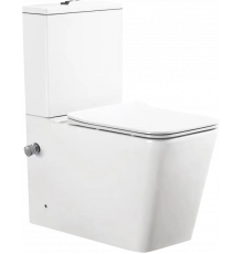 Унитаз-компакт SantiLine SL-5017SM-BD безободковый, с микролифтом, с функцией биде