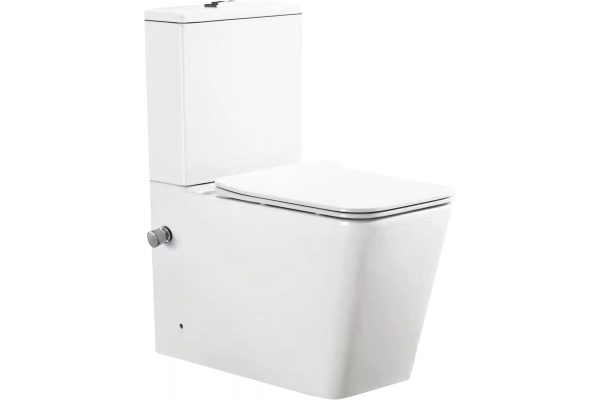 Унитаз-компакт SantiLine SL-5017SM-BD безободковый, с микролифтом, с функцией биде