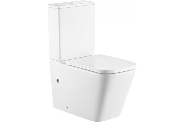 Унитаз-компакт SantiLine SL-5028 безободковый, с микролифтом, система смыва Tornado