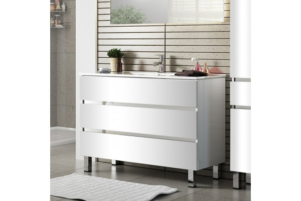 Тумба с раковиной Sanvit Кубэ -3 120 белый глянец