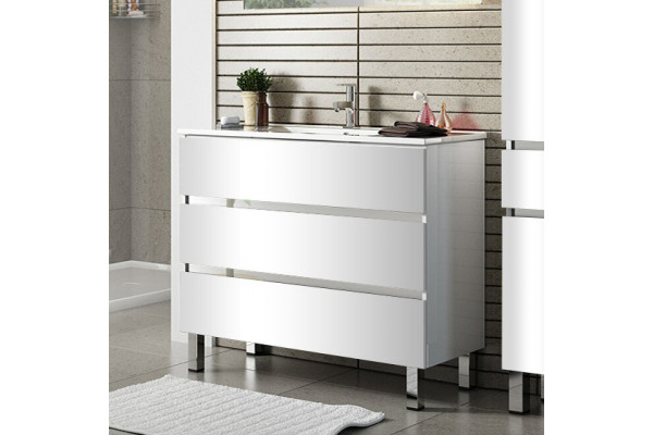 Тумба с раковиной Sanvit Кубэ -3 70 белый глянец