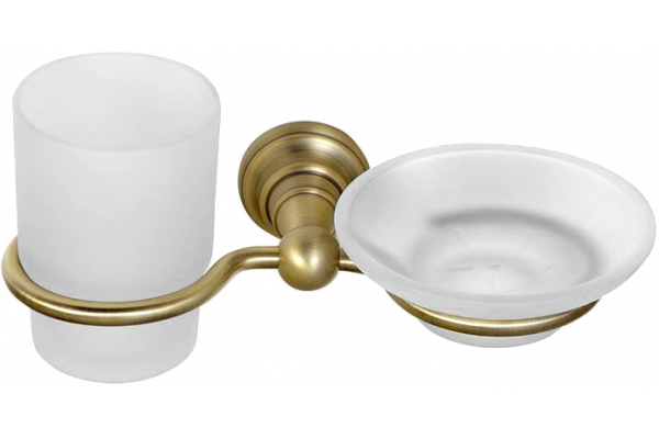 Стакан Sapho Diamond 1318-04 с мыльницей, бронза