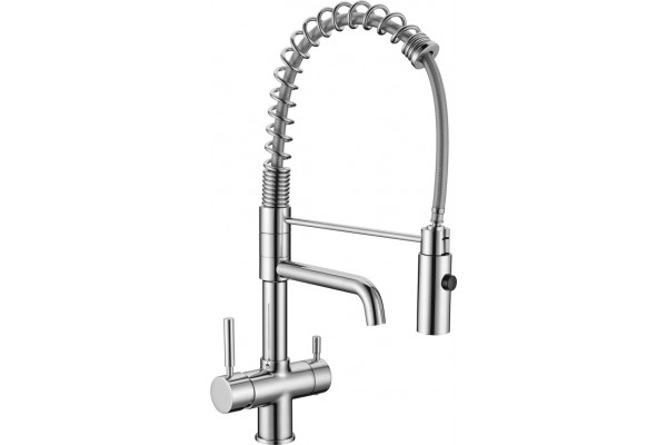 Смеситель для кухни Seaman Barcelone SSL-5370 water polish, с гибким изливом