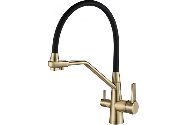 Смеситель для кухни Steel Hammer SH 903-6 Bronze с гибким изливом