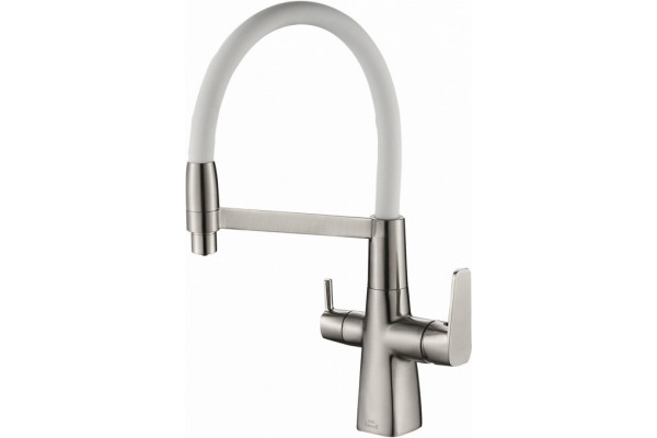 Смеситель для кухни Steel Hammer SH 818-8 SATIN с гибким изливом