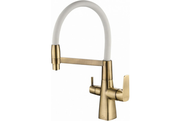 Смеситель для кухни Steel Hammer SH 818-8 BRONZE с гибким изливом