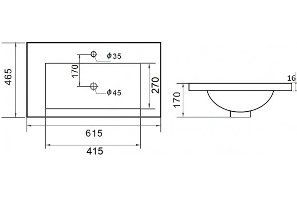 Раковина STWORKI Ольтен OLT-02kv