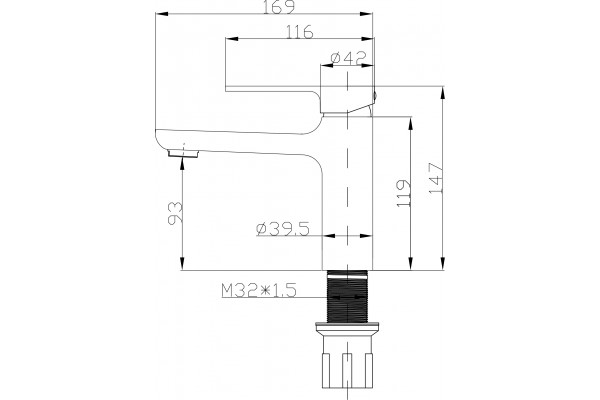 Смеситель для раковины STWORKI Муле WFD11001
