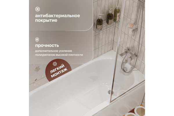 Акриловая ванна STWORKI Хальмстад 170x75 см, с ножками