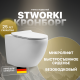 Унитаз подвесной STWORKI Кронборг KR-01up безободковый, с микролифтом, встроенный, фарфор, с горизонтальным выпуском