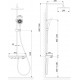 Комплект Акриловая ванна STWORKI Эстерсунд ES18075 без опоры 180x75 см + Ножки + Душевая стойка Драммен