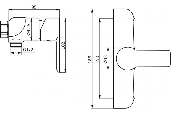 Душевой комплект STWORKI Хельсинки HFSG97000 + HFHS20000 + HFHS02100 + HFHS02100