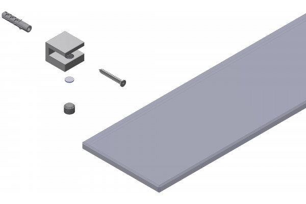 Полка STWORKI Glass Shelf 70 полкодержатели хром