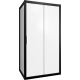 Душевой уголок STWORKI Эстерсунд 110x80 см профиль черный матовый, стекло матовое