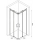 Душевой уголок STWORKI Копенгаген, 90х90, профиль хром глянец