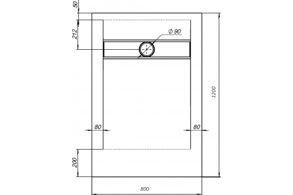 Поддон для душа STWORKI Эстерсунд 120x80 белый камень, с сифоном
