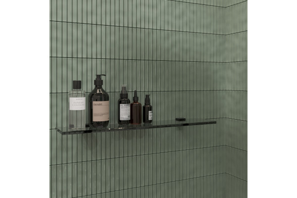 Полка STWORKI Glass Shelf 60 полкодержатели черные